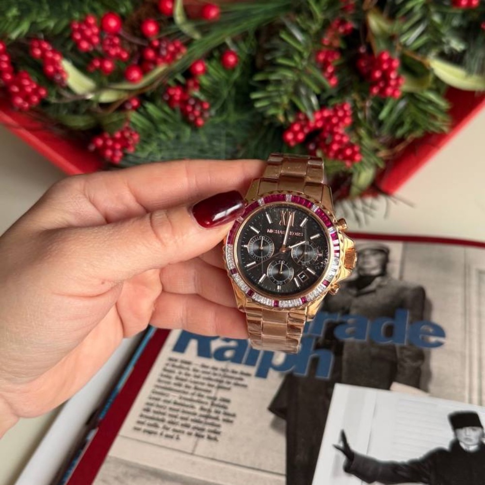 Oversized Everest Pavé Rose Gold-Tone Watch
